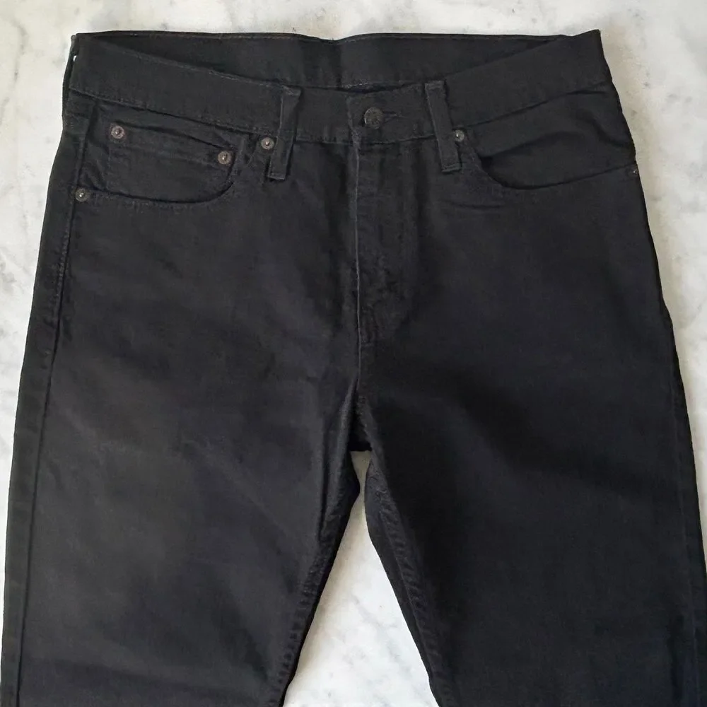 Levi's 511 Slim Fit Black Denim Jeans Zip Fly #04511-4406 Mens W32 x L30